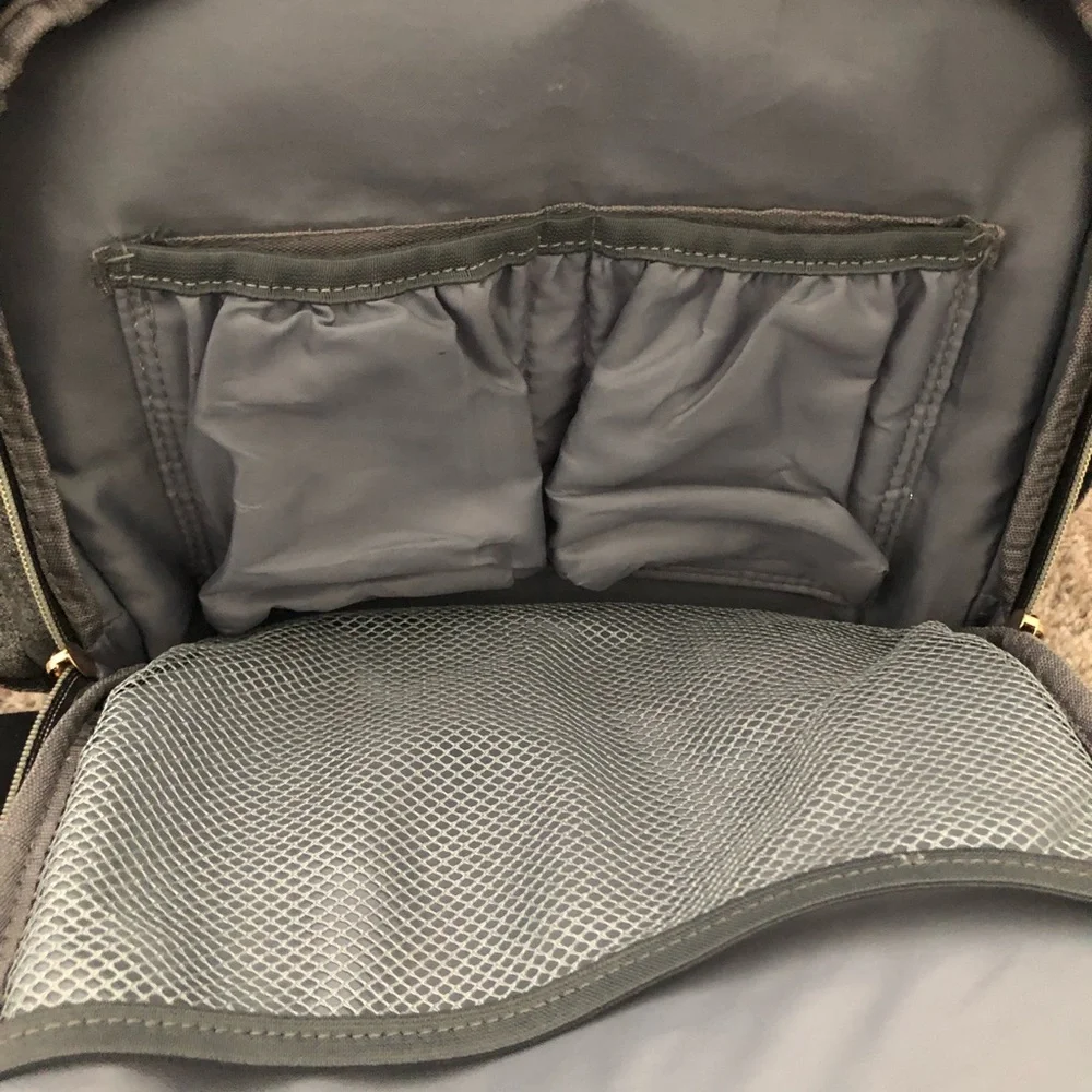 Mokaloo Gray Diaper Bag Backpack with USB Port